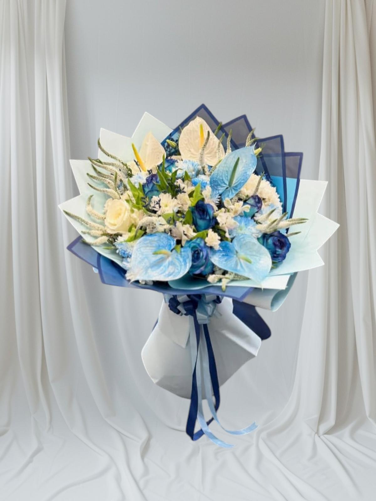 Anthurium and Blue Rose - Görsel 3