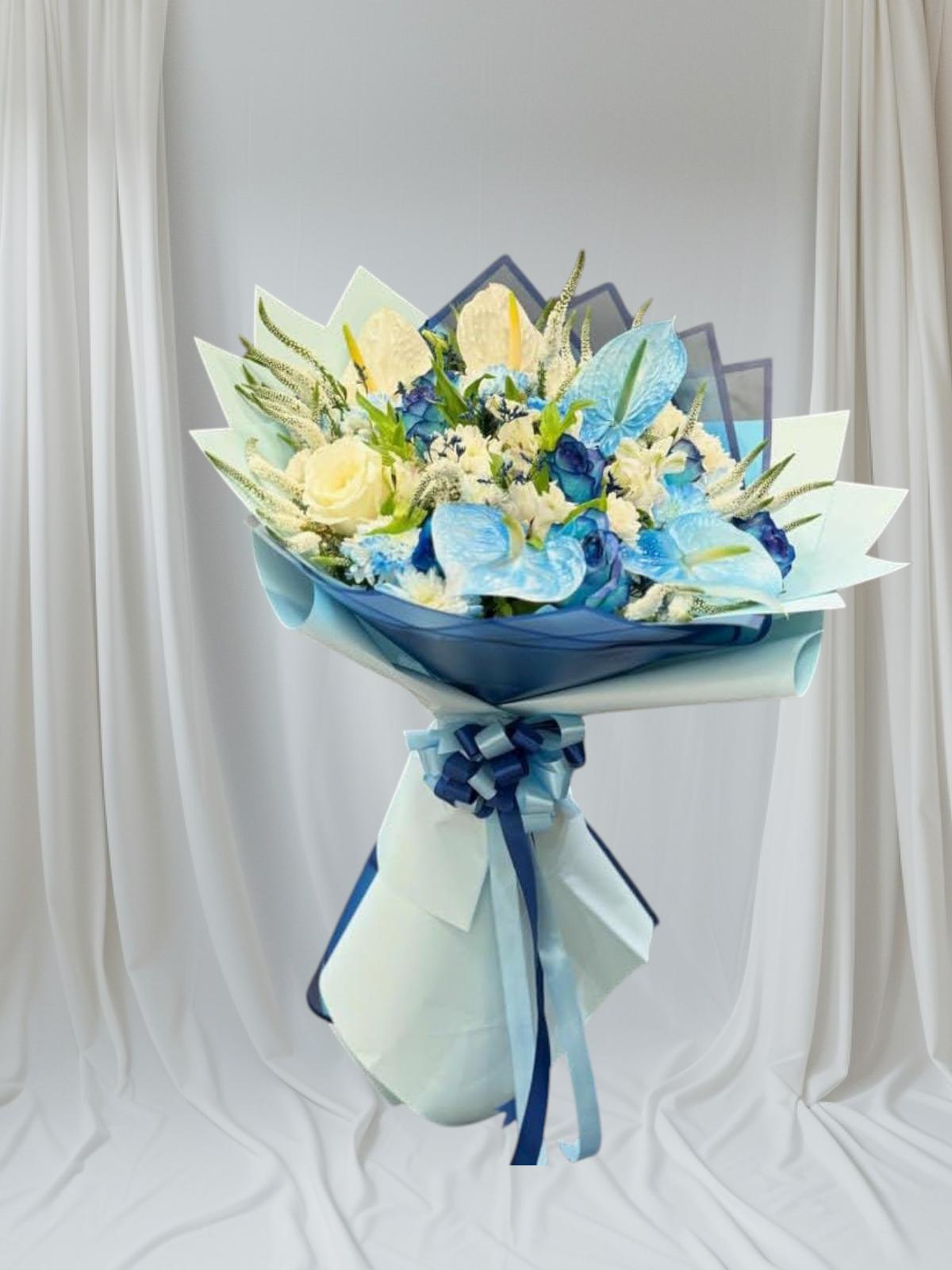 Anthurium and Blue Rose - Görsel 2